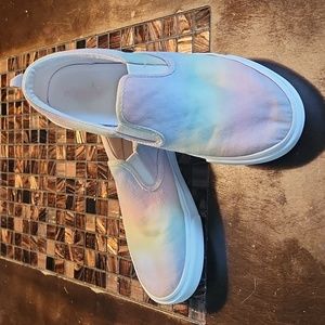 Girls size 4 slip on rainbow shoes from Old Navy